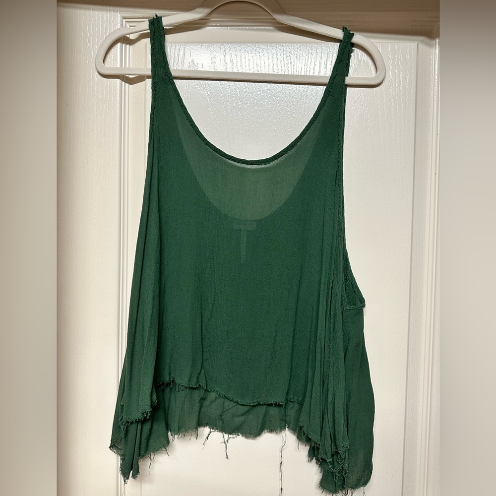 FREE PEOPLE Olive green top XS